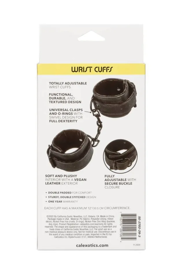 Restraints Cal Exotics Cal Exotics Boundless Wrist Cuffs Black