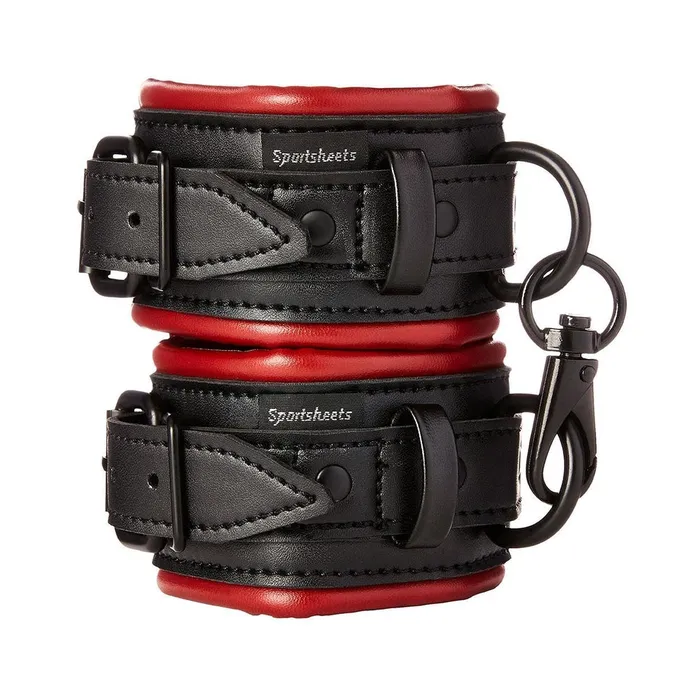 Sportsheets Anal Sportsheets Saffron Handcuffs Black Red
