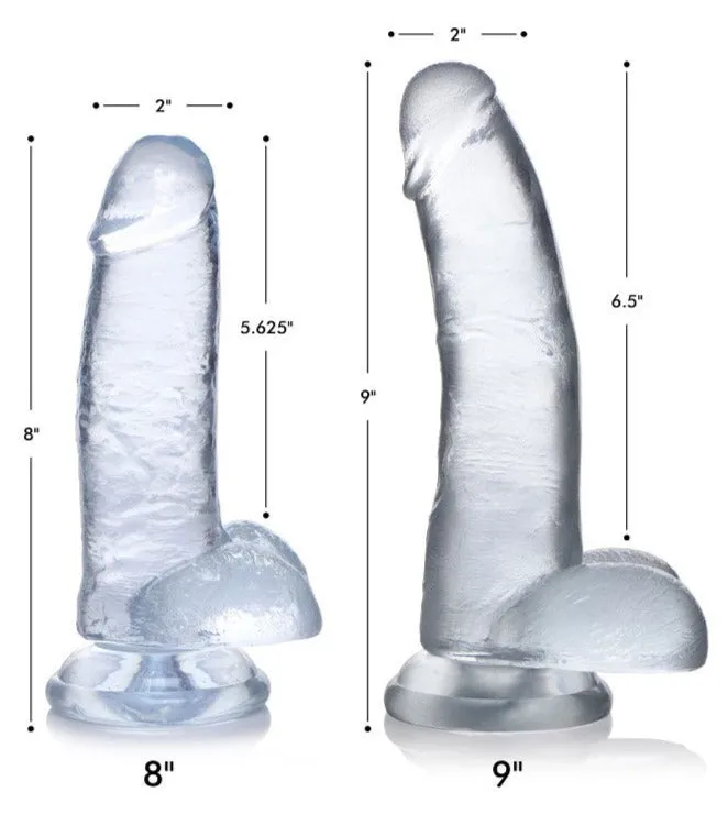 Dildos Curve Toys Clear CThru Dildo with Balls