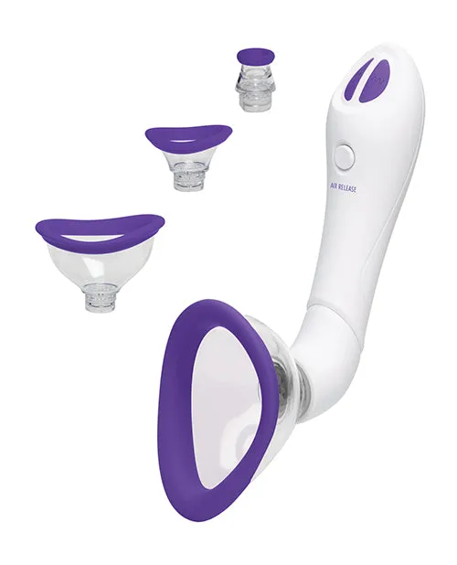 Female Sex Toys Bloom Intimate Silicone Rechargeable Body Pump PurpleWhite Doc Johnson Female Sex Toys Bloom Intimate Silicone Rechargeable Body Pump PurpleWhite Doc Johnson
