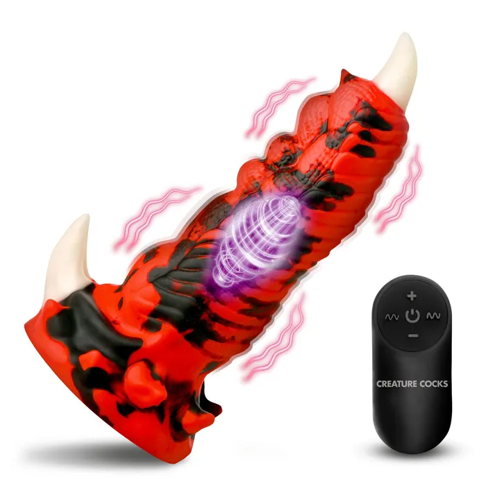 Female Sex Toys Creature Cocks Red Talon Vibrating Silicone Dildo