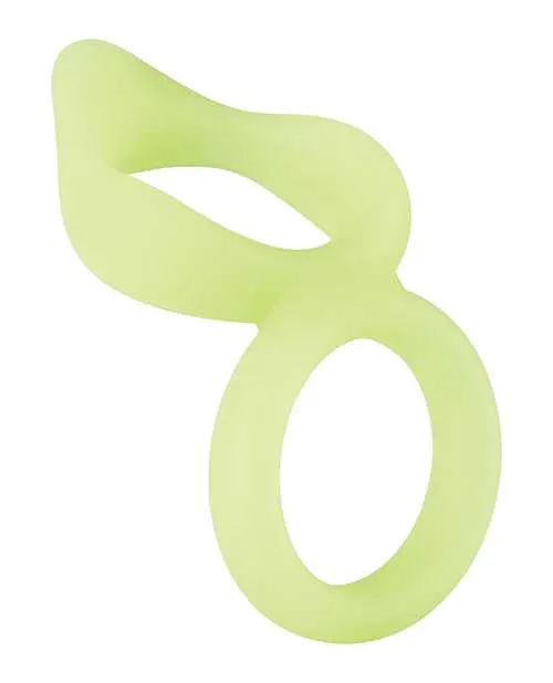 Forto Male Sex Toys Forto F88 Double Ring Liquid Silicone Cock Ring Glow in the Dark