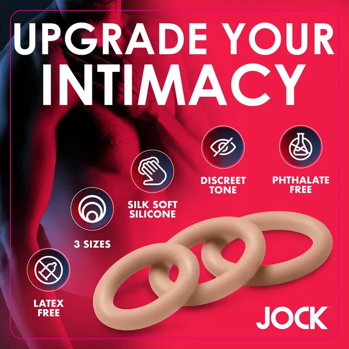 Male Sex Toys Curve Toys Discreet Silicone Cock Ring Set