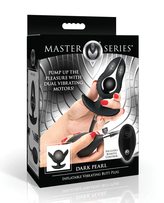 Master Series Anal Master Series Dark Pearl Inflatable Rechargeable Vibrating Butt Plug Black Master Series Anal Master Series Dark Pearl Inflatable Rechargeable Vibrating Butt Plug Black