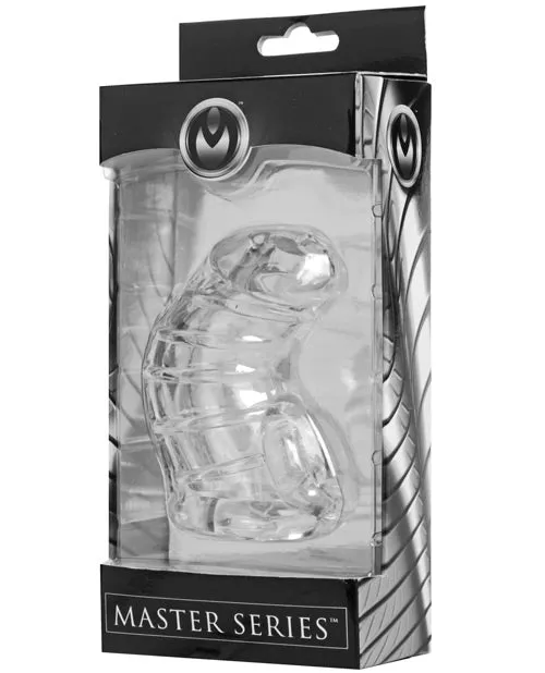 Master Series Detained Soft Body Chastity Cage Clear Master Series Male Sex Toys