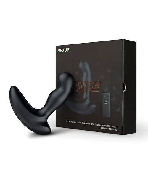 Nexus Anal Nexus Ride Rechargeable Silicone Vibrating Prostate and Perinium Massager with Remote Control Black Nexus Anal Nexus Ride Rechargeable Silicone Vibrating Prostate and Perinium Massager with Remote Control Black