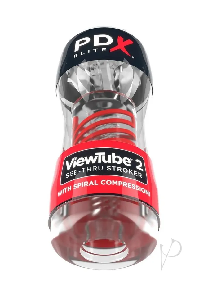 Pdx Elite Male Sex Toys PDX Elite ViewTube 2 Stroker ClearRed