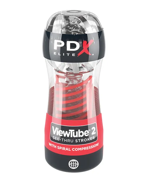 Pdx Elite Male Sex Toys PDX Elite ViewTube 2 Stroker ClearRed