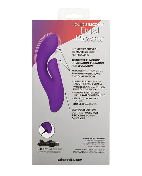 Stella Liquid Silicone Dual Pleaser Rechargeable Vibrator Purple Stella Female Sex Toys