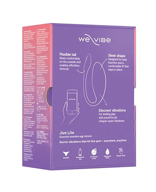 We Vibe Vibrators Jive Lite GSpot Rechargeable Silicone Egg Purple