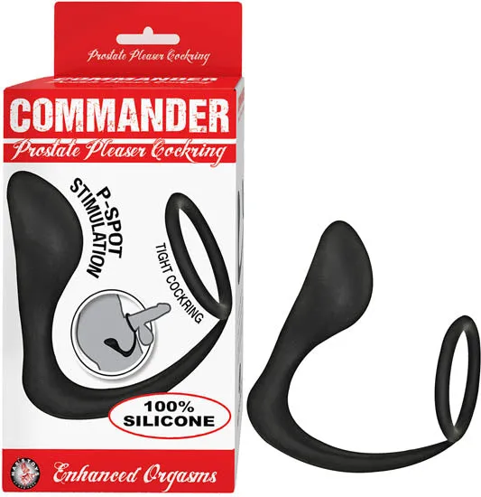 Anal Commander Prostate Pleaser Cockring Black Nasstoys