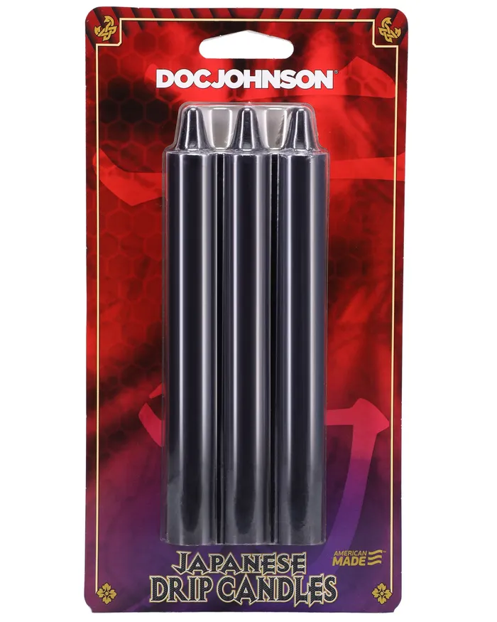 Anal Japanese Drip Candles 3 Pack Black Doc Johnson