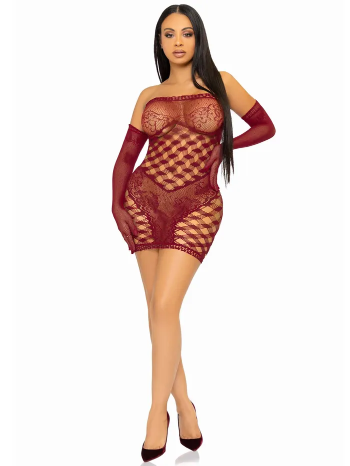 Leg Avenue 2 Pc Hardcore Net Tube Dress With Gloves One Size Burgundy Male Sex Toys Leg Avenue 2 Pc Hardcore Net Tube Dress With Gloves One Size Burgundy Male Sex Toys