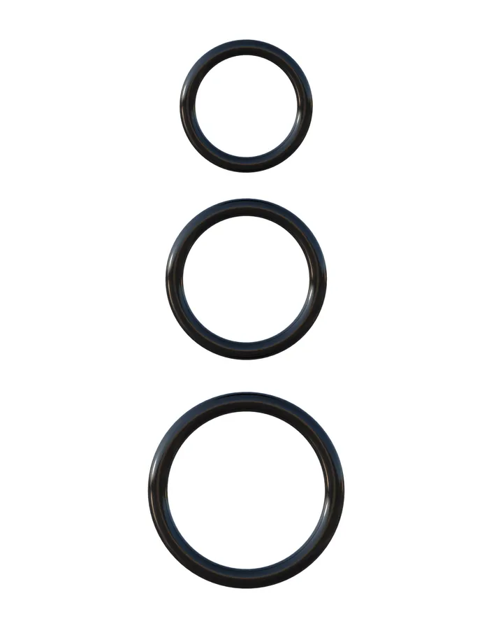 Pipedream Anal Fantasy CRingz Silicone Ring Stamina Set Black