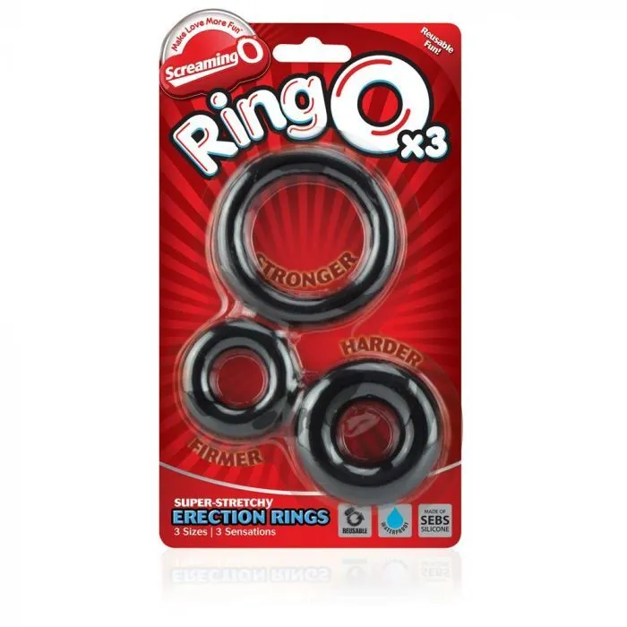 Screaming O RingO x3 Cock Rings Black Screaming O Dildos