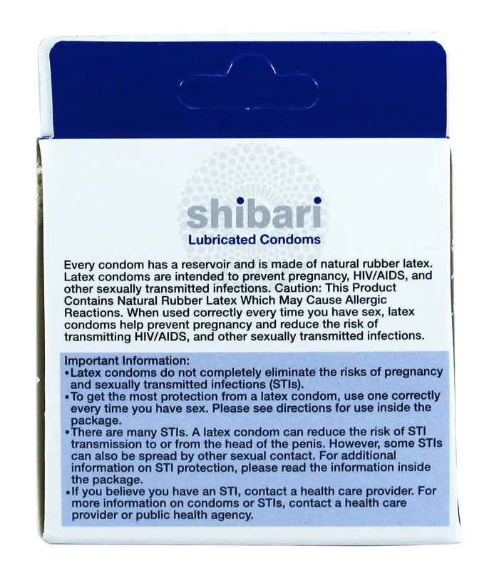 Voodoo Toys Enhancers Shibari Lubricated Condoms 3 Pack