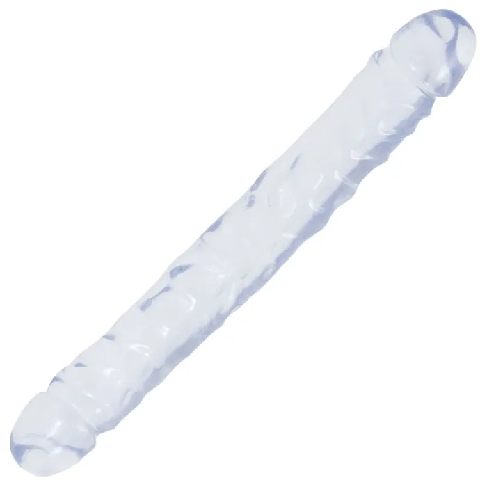 Dildos Crystal Jellies 12 in Jr Double Dong Clear