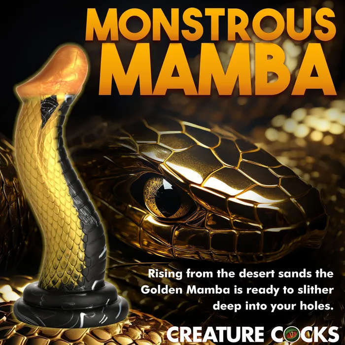Dildos XR Brands Golden Mamba Silicone Dildo