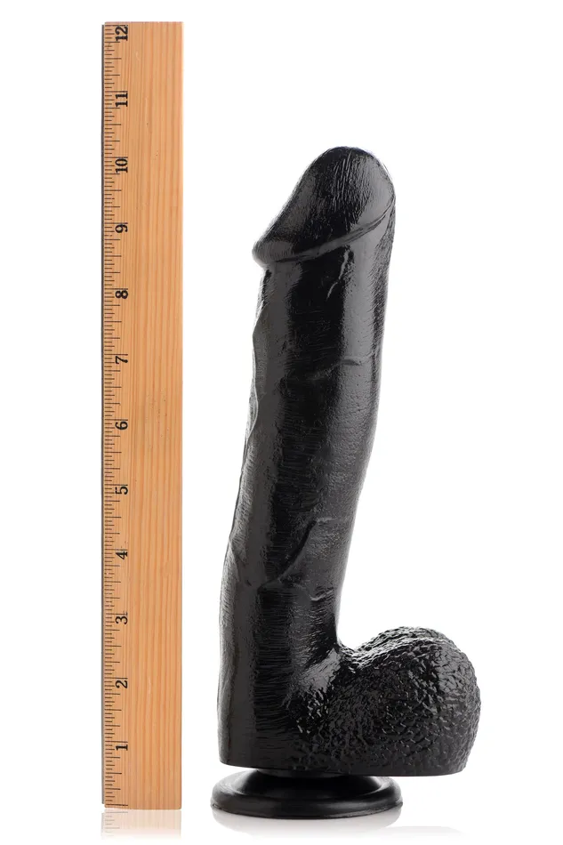 Female Sex Toys Mighty Midnight 10 Inch Dildo with Suction Cup XR Brands