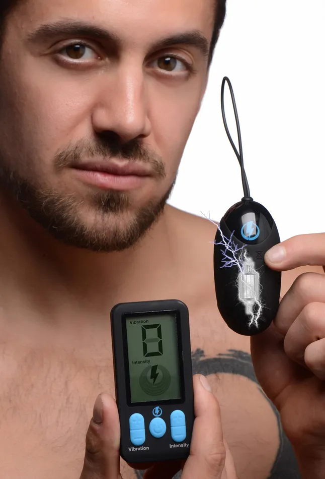 Female Sex Toys XR Brands EStim Pro Silicone Vibrating Egg with Remote Control