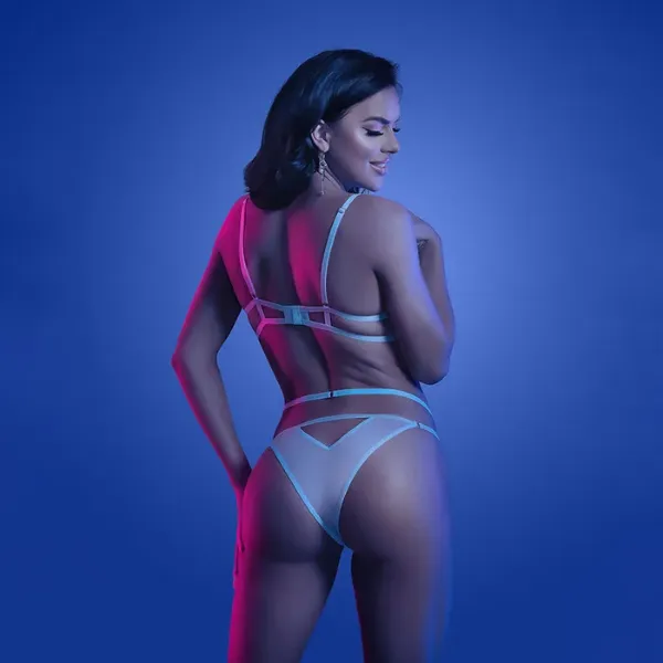 OSAS Female Sex Toys Glow Prismatic Cutout Bra Panty SM OSAS Female Sex Toys Glow Prismatic Cutout Bra Panty SM