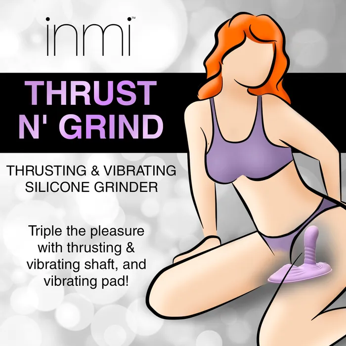 Vibrators XR Brands Thrust n Grind Thrusting and Vibrating Silicone Sex Grinder