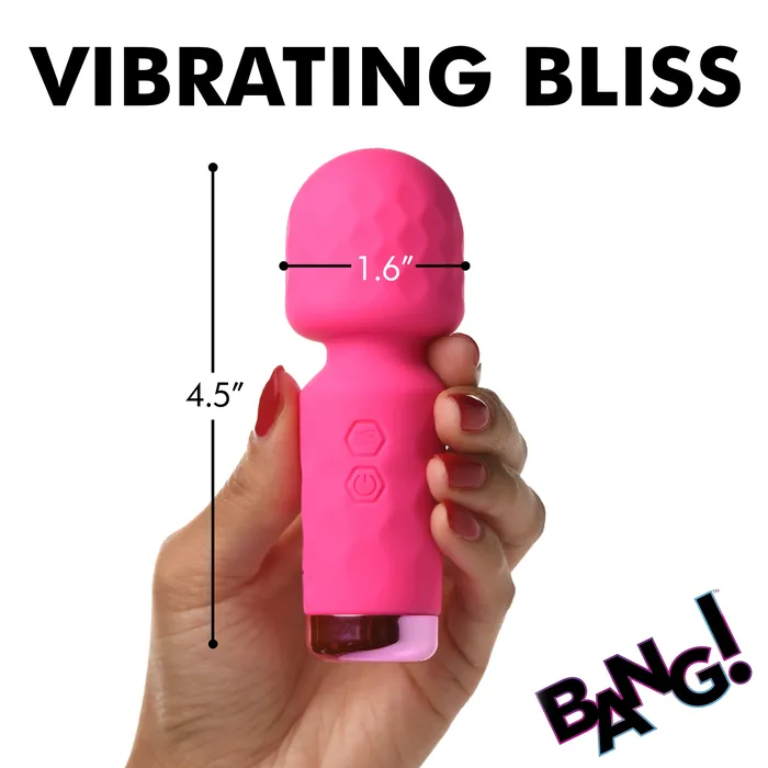 XR Brands Vibrators 10X Mini Silicone Wand Pink