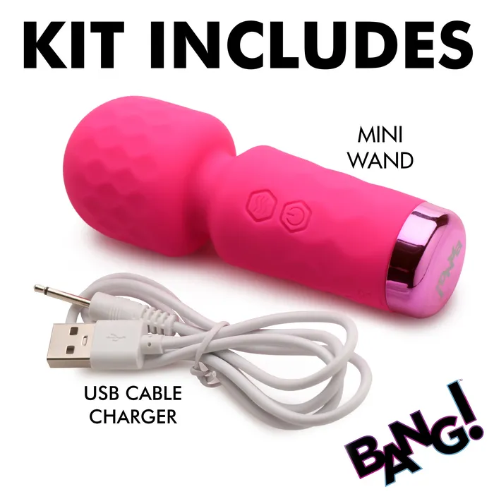 XR Brands Vibrators 10X Mini Silicone Wand Pink